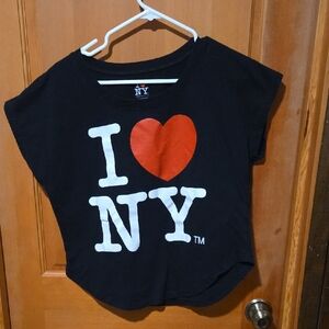 I Love NY Womens Black T-Shirt
